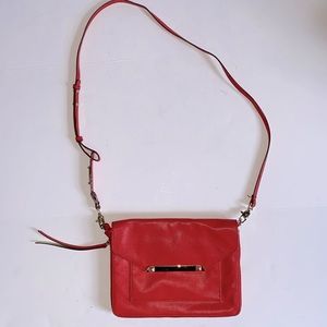 STELLA & DOT Red Expandable Envelope Crossbody Bag Converts to Clutch